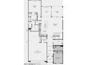 Open concept floor plan featuring a kitchen, gathering room, owner's suite, dining area, and three car tandem garage at 5355 W Sweet Pea Ter, Laveen, AZ 85339