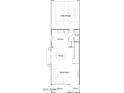 First floor plan featuring kitchen, living area, dining and two-bay garage at 3344 S Lotus Ave, Mesa, AZ 85212