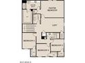 Detailed second floor plan showing bedrooms, bathrooms, utility room, Primary bedroom and loft at 4248 E Kolin Ln, San Tan Valley, AZ 85143