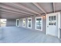 Spacious covered patio with carpet, recessed lighting and mountain views at 11192 N Johnson Rd, Maricopa, AZ 85139