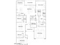 Detailed floor plan showcasing four bedrooms, three bathrooms, a game room, and a three-car garage at 23109 E Nightingale Rd, Queen Creek, AZ 85142