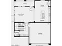 Open-concept first floor plan with kitchen, great room, dining area, powder room and garage access at 14663 W Sand Hills Rd, Surprise, AZ 85387