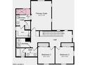 Second floor plan features primary suite, 2 bedrooms, 2 bathrooms, a hall, and laundry room at 14665 W Sand Hills Rd, Surprise, AZ 85387