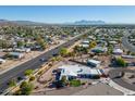 Aerial view of a well-planned community with tree-lined streets at 420 S 80Th Pl, Mesa, AZ 85208
