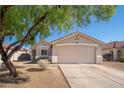 Inviting single-level home with a two-car garage, neutral stucco, and a mature shade tree at 11845 W Edgemont Ave, Avondale, AZ 85392
