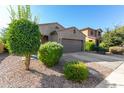 Single-story home with a desert-style landscape, two-car garage, and neutral exterior at 865 E Del Rio St, Chandler, AZ 85225