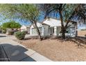 Charming single-story home featuring a gray two-car garage, desert landscaping, and a well-maintained front yard at 513 S 115Th Dr, Avondale, AZ 85323