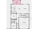 Detailed first floor floor plan shows an open kitchen, living, and dining layout, plus flex room and two car garage at 25168 N 165Th Ln, Surprise, AZ 85387