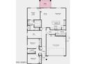 Detailed floor plan showcasing the layout of the home, including bedrooms, bathrooms, and living spaces at 25220 N 167Th Ave, Surprise, AZ 85387