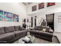 Spacious living room featuring high ceilings and tile flooring at 6531 N 10Th Pl, Phoenix, AZ 85014