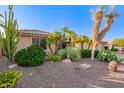 Well-maintained desert landscape with beautiful plants and rock ground covering at 8402 W Rosemonte Dr, Peoria, AZ 85382