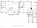 An open-concept floor plan showcasing the layout of both floors in the house at 22193 E Via Del Oro --, Queen Creek, AZ 85142