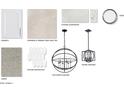 Image showcasing a stylish selection of cabinets, flooring, countertops, lighting and carpet options at 17580 W Monroe St, Goodyear, AZ 85338