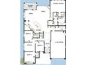 Detailed floor plan of a spacious four bedroom home with a four car garage at 20221 W San Juan Ave, Litchfield Park, AZ 85340