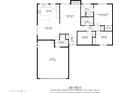 Floor plan displaying layout of home with square footage of rooms and total at 3106 S Extension Rd, Mesa, AZ 85210