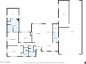 Detailed floor plan showing layout of bedrooms, bathrooms, living areas, and garage at 1208 E Tuckey Ln, Phoenix, AZ 85014