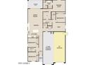 Spacious home plan with open kitchen, tandem garage, and RV garage at 15730 W Brown St, Waddell, AZ 85355