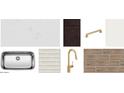 New kitchen selections featuring a stainless sink, gold faucet, and dark cabinets at 15730 W Brown St, Waddell, AZ 85355