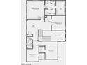 Detailed second floor plan showcasing the primary suite, three bedrooms, two baths, and open loft area at 5848 S Hassett Ave, Mesa, AZ 85212