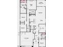 Layout of single story home featuring four bedrooms, three baths, kitchen, laundry, and covered outdoor living at 25252 N 169Th Dr, Surprise, AZ 85387