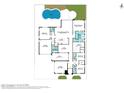 A 2D floor plan illustrates the room dimensions and locations, plus the outdoor pool and patio at 5941 S Cambridge St, Chandler, AZ 85249