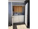 Washer and dryer hookups are conveniently located in an enclosed closet on the patio at 2301 E University Dr # 269, Mesa, AZ 85213