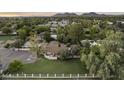 Expansive aerial view of the property, highlighting the generous lot, verdant landscaping, and private outdoor space at 1522 W Myrtle Ave, Phoenix, AZ 85021