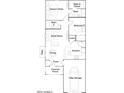 Layout displays open concept living with covered porch and patio at 25082 N 174Th Ln, Surprise, AZ 85387