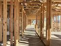 Interior shot of the frame of the construction of the new home at 5519 W Piedmont Rd, Laveen, AZ 85339
