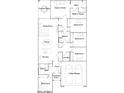 Detailed floor plan showcasing the layout of the home including five bedrooms and a two-bay garage at 9522 W Avalon Dr, Phoenix, AZ 85037