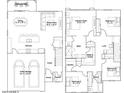 Detailed floor plan showcasing a modern layout with spacious rooms, including a great room, owner's suite, and 2-bay garage at 10136 E Ursula Ave, Mesa, AZ 85212
