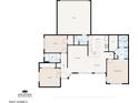 Detailed floor plan showcasing the layout of the home, including bedrooms, living areas, kitchen, and garage at 9550 E Thunderbird Rd # 152, Scottsdale, AZ 85260