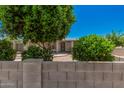 Single-story home with low-maintenance gravel yard, gated fence, and mature landscaping at 544 S Crismon Rd, Mesa, AZ 85208