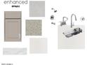 Enhanced Style C kitchen design selection showcases the finishes of tile, cabinet, sink, fixtures and faucet at 5439 S 251St Dr, Buckeye, AZ 85326