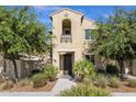 Charming two-story home with decorative facade and desert landscaping at 3131 S Mingus Dr, Chandler, AZ 85286