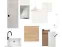 Selection of interior finishes for the new construction including flooring, cabinetry, and fixtures at 1897 E Long Rifle Rd, Phoenix, AZ 85086