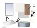 This features mirror, countertops, cabinet, tile, lighting, shower head, bathtub and faucets at 1951 E Long Rifle Rd, Phoenix, AZ 85086