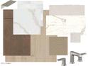 Selection of new home design elements, including flooring, countertop, and fixtures in neutral tones at 35485 N Tin Ct, San Tan Valley, AZ 85144