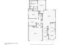 Detailed floorplan of the house, showcasing layout of rooms including kitchen, bedrooms, and living area at 11550 W Mule Deer Ct, Surprise, AZ 85378