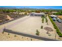 Expansive aerial view showcasing the property's large lot with desert landscaping and detached garage at 38415 N 25Th Ave, Phoenix, AZ 85086