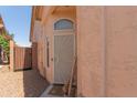 Front door featuring a decorative security screen at 6610 E University Dr # 2, Mesa, AZ 85205
