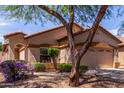 Inviting single-story home with well-kept landscaping and a spacious driveway, offering great curb appeal at 2556 W Amber Sun Dr, Phoenix, AZ 85085