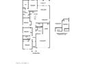 Detailed first floor plan showcases spacious living areas, four bedrooms, and a two-car garage at 8543 W Gehrig Way, Florence, AZ 85132