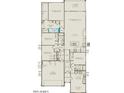 Detailed home floor plan showcasing the layout of bedrooms, bathrooms, kitchen, gathering room, and patio at 25340 N 172Nd Dr, Surprise, AZ 85387