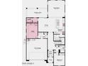 Open floor plan includes hobby room, 2 car garage, and kitchen with dining and outdoor living at 3853 S Buttercup Cir, Mesa, AZ 85212