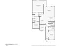 Detailed floor plan of the home, showing layout of all rooms, including bedrooms, bathrooms, kitchen, and living areas at 15844 W Lisbon Ln, Surprise, AZ 85379