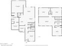 Detailed floor plan of the home, showing layout of all rooms, including bedrooms, bathrooms, kitchen, and living areas at 15844 W Lisbon Ln, Surprise, AZ 85379