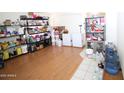 Spacious basement storage area with shelving and room for freezers at 16251 N 91St Dr, Peoria, AZ 85382