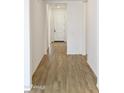 Bright hallway with wood-look flooring and a view of the front door at 4933 W Capistrano Ave, Laveen, AZ 85339