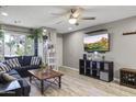 Inviting living room features neutral color palette, and ample natural light at 1927 E Hampton Ave # 204, Mesa, AZ 85204